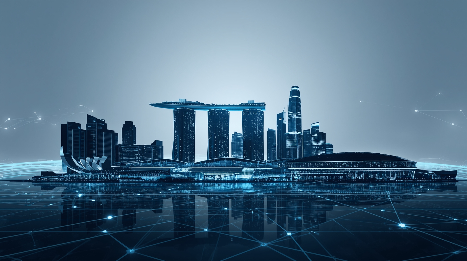 Skyline de Singapour illustrant le modèle de précision stratégique et de souveraineté