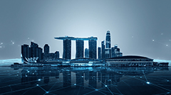 Skyline de Singapour illustrant le modèle de précision stratégique et de souveraineté