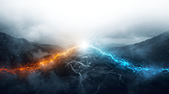 Paysage décisionnel sous haute pression illustrant la psychologie du risque et le sang-froid stratégique